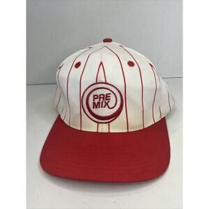 NEW Vintage PRE MIX Red & White SnapBack Trucker Hat Embroidered